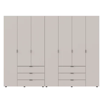 Šatní skříň na oblečení Doros Gelar set Kašmír 3+4 dveře 271,2×49,5×203,4 (80737641)