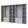 Šatní skříň na oblečení Doros Gelar set Kašmír 4+4 dveře 310×49,5×203,4 (80737642)