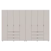 Šatní skříň na oblečení Doros Gelar set Kašmír 4+4 dveře 310×49,5×203,4 (80737642)