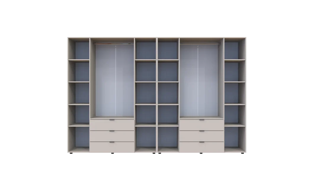 Šatní skříň na oblečení Doros Gelar set Kašmír 4+4 dveře 310×49,5×203,4 (80737642)