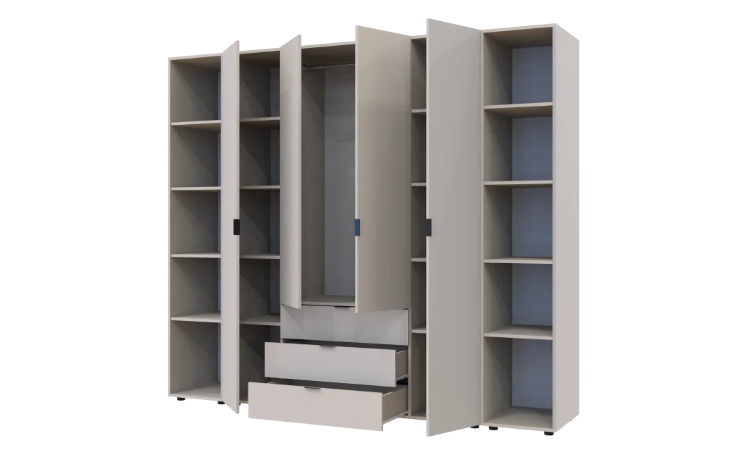 Skříň Doros Gelar se 2 regálů Kašmír 4 dveře 231,4×49,5×203,4 (80737648)
