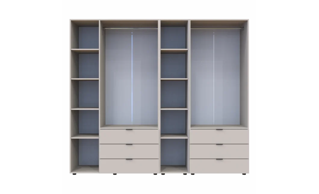 Skříň na oblečení Doros Gelar s regálem Kašmír 2+3 dveře 231,9 × 49,5 × 203,4 (80737650)