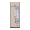 Šatní skříň Doros Rondy s nadstavcem a zrcadlem Dub Artisan/Kašmír 2 dveře 82x52x236 (80737811)