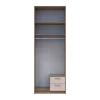 Šatní skříň Doros Rondy s nadstavcem a zrcadlem Dub Artisan/Kašmír 2 dveře 82x52x236 (80737811)