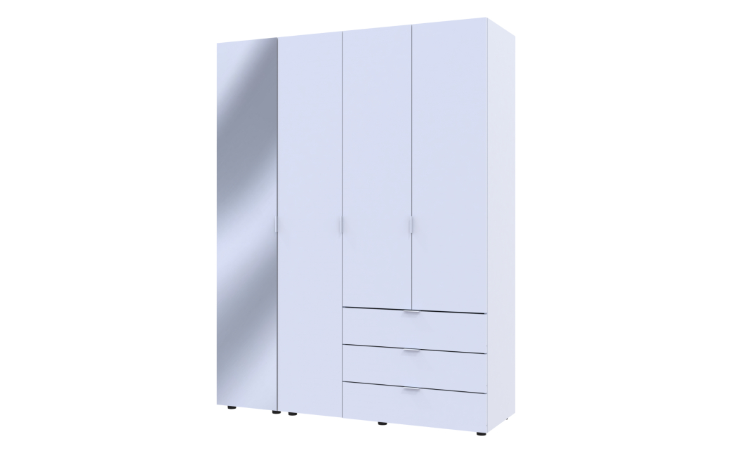 Skříň na oblečení Doros Gelar Bílý 3 dveře/zrcadlo 155 × 49,5 × 203,4 (42002157)
