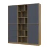 Skříň na oblečení Doros Morgan Grafit/Dub Artisan dveře/šuplíky DTD 180×40×210 (42002256)