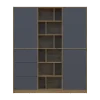 Skříň na oblečení Doros Morgan Grafit/Dub Artisan dveře/šuplíky DTD 180×40×210 (42002256)