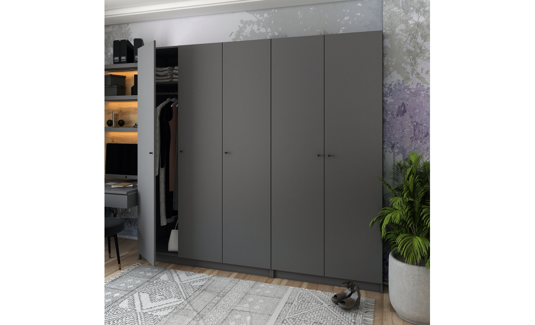 Sada Promo Antracit 2+3 dveře 225x48x204 (42005335)