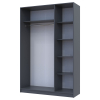 Šatní skříň Promo Antracit 3 dveře 135x48x204 (44900524)