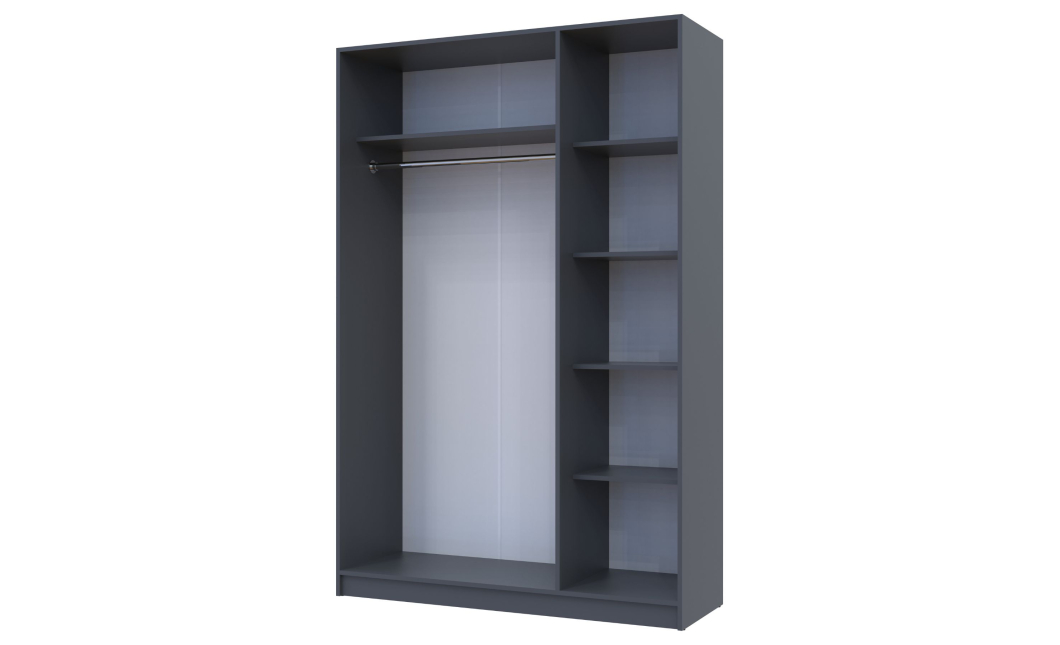 Šatní skříň Promo Antracit 3 dveře 135x48x204 (44900524)