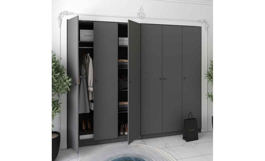 Sada Promo Antracit 3+3 dveře 270x48x204 (42005336)