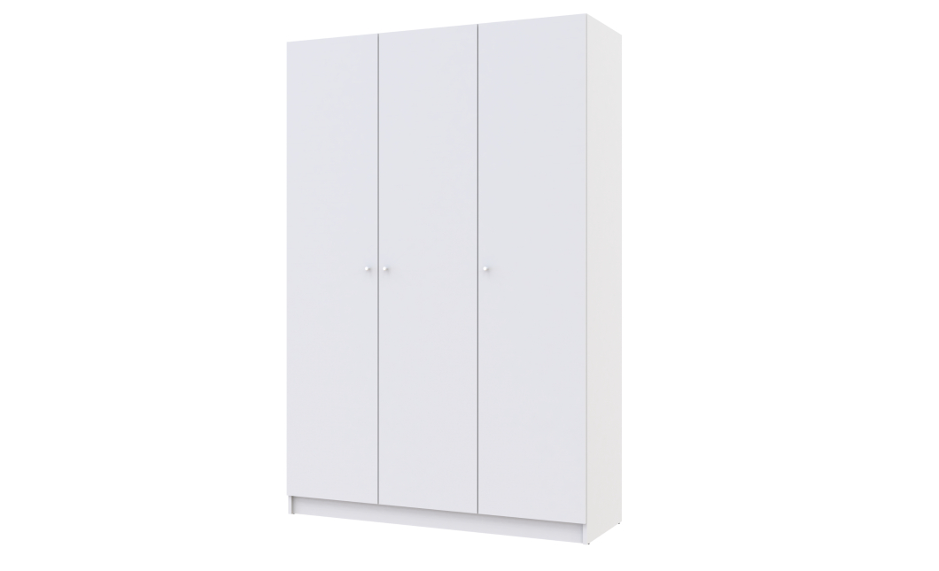 Skříň na oblečení Doros Promo Bílá 3 dveře 135×48×204 (80737071)