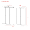 Skříň na oblečení Doros Promo Kašmír 3+3 dveře 270×48×204 (80737674)