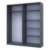 Sada Promo s policemi Antracit 2+2 dveře 180x48x204 (42005334)