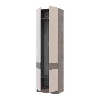 Šatní skříň Doros Sola Cannolo/Kašmír 2 dveře 60×40×215 (44900370)