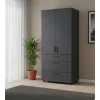 Skříň na oblečení Doros Thorn Antracit 2 DTD/3Š tyč 90х51.6х200 (44900445)