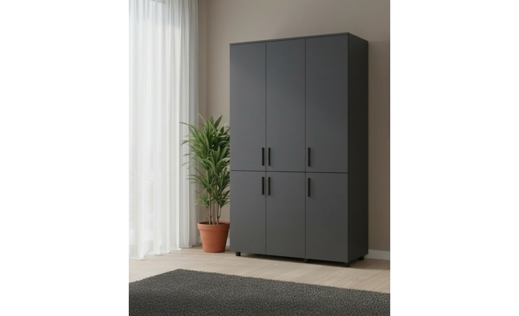 Skříň na oblečení Doros Thorn Antracit 3 DTD tyč 135х51.6х200 (44900491)