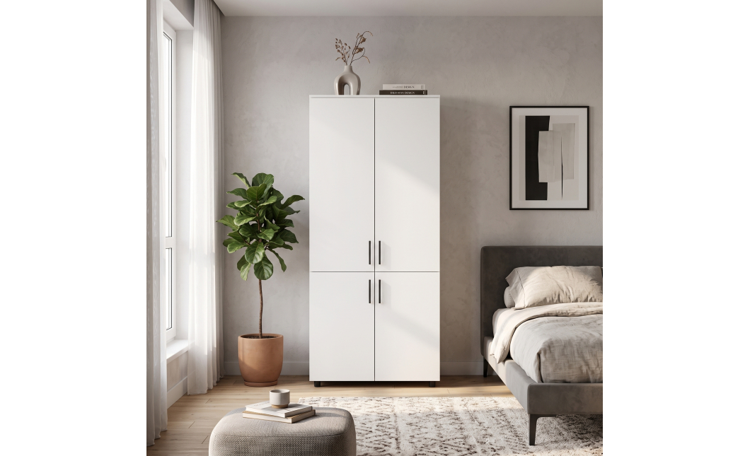 Skříň na oblečení Doros Thorn Bílá 2 DTD tyč 90х51.6х200 (44900435)