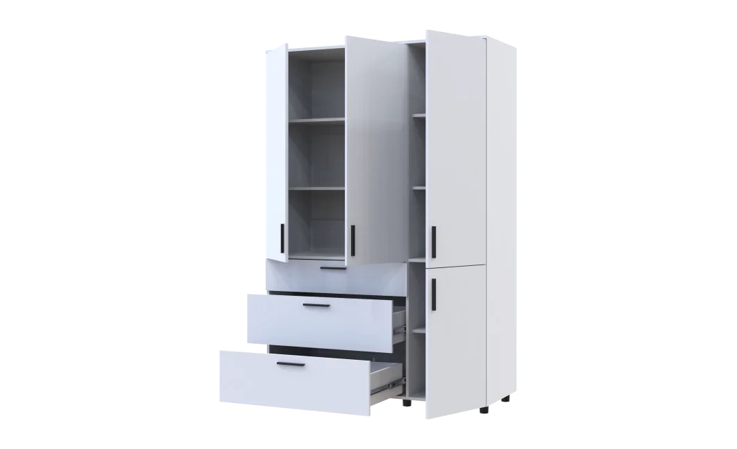 Skříň na oblečení Doros Thorn Bílá 3 DTD/3Š police 135х51.6х200 (44900486)