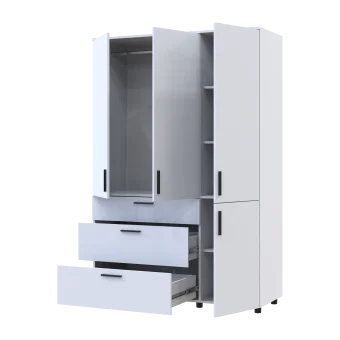 Skříň na oblečení Doros Thorn Bílá 3 DTD/3Š tyč 135х51.6х200 (44900485)