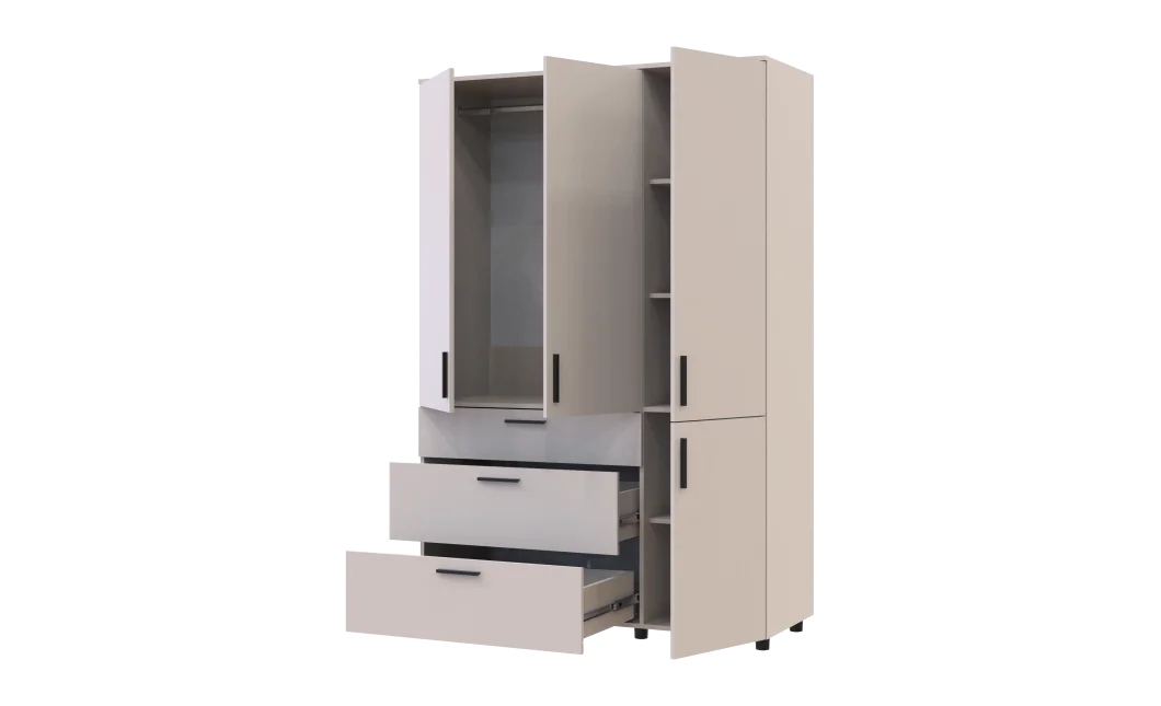 Skříň na oblečení Doros Thorn Kašmír 3 DTD/3Š tyč 135х51.6х200 (44900497)