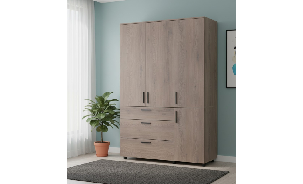 Skříň na oblečení Doros Thorn Cremona Cannolo 3 DTD/3Š tyč 135х51.6х200 (44900477)