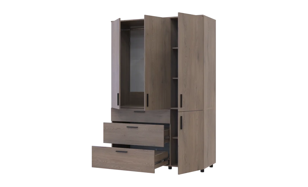 Skříň na oblečení Doros Thorn Cremona Cannolo 3 DTD/3Š tyč 135х51.6х200 (44900477)