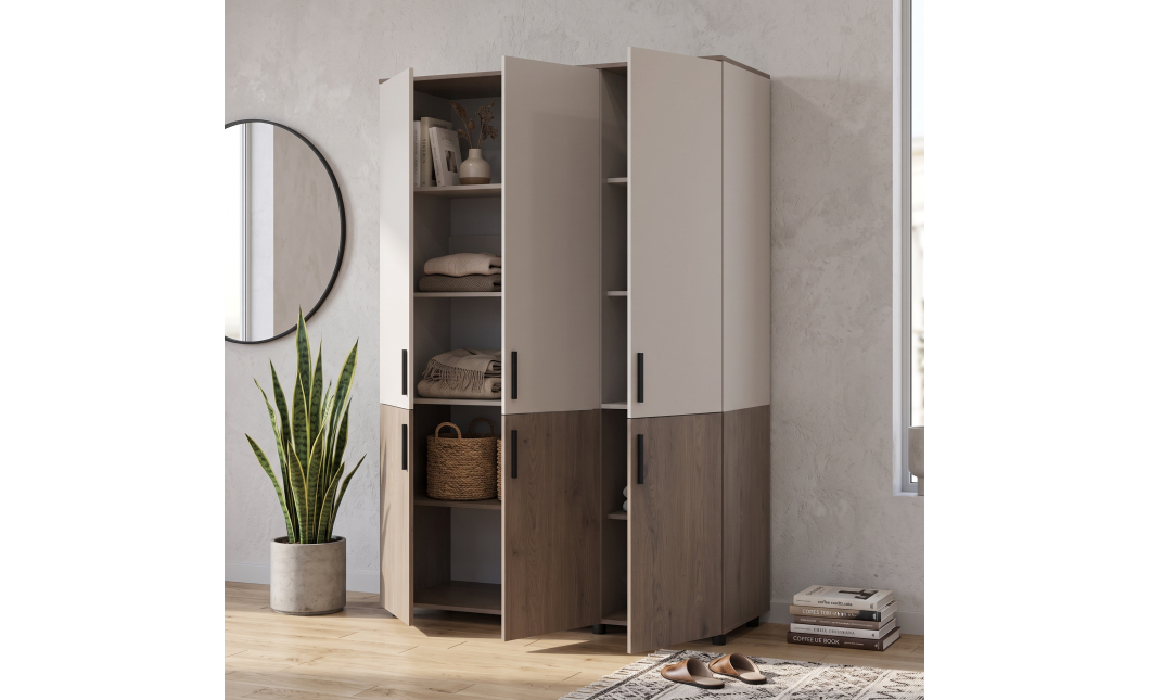 Skříň na oblečení Doros Thorn Cremona Cannolo/Kašmír 3 DTD police 135x51.6x200 (44900500)
