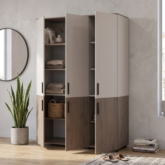 Skříň na oblečení Doros Thorn Cremona Cannolo/Kašmír 3 DTD police 135x51.6x200 (44900500)