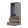 Skříň na oblečení Doros Thorn Cremona Cannolo/Šedá 2 DTD/3Š tyč 90х51.6х200 (44900457)