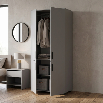 Skříň na oblečení Doros Thorn Šedá 2 DTD tyč 90х51.6х200 (44900439)