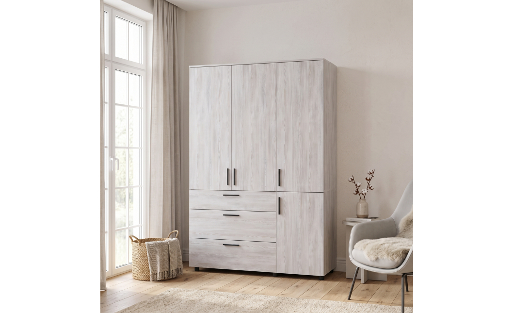 Skříň na oblečení Doros Thorn Borovice Natti 3 DTD/3Š tyč 135х51.6х200 (44900481)