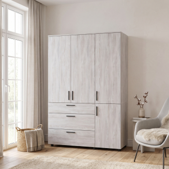 Skříň na oblečení Doros Thorn Borovice Natti 3 DTD/3Š tyč 135х51.6х200 (44900481)