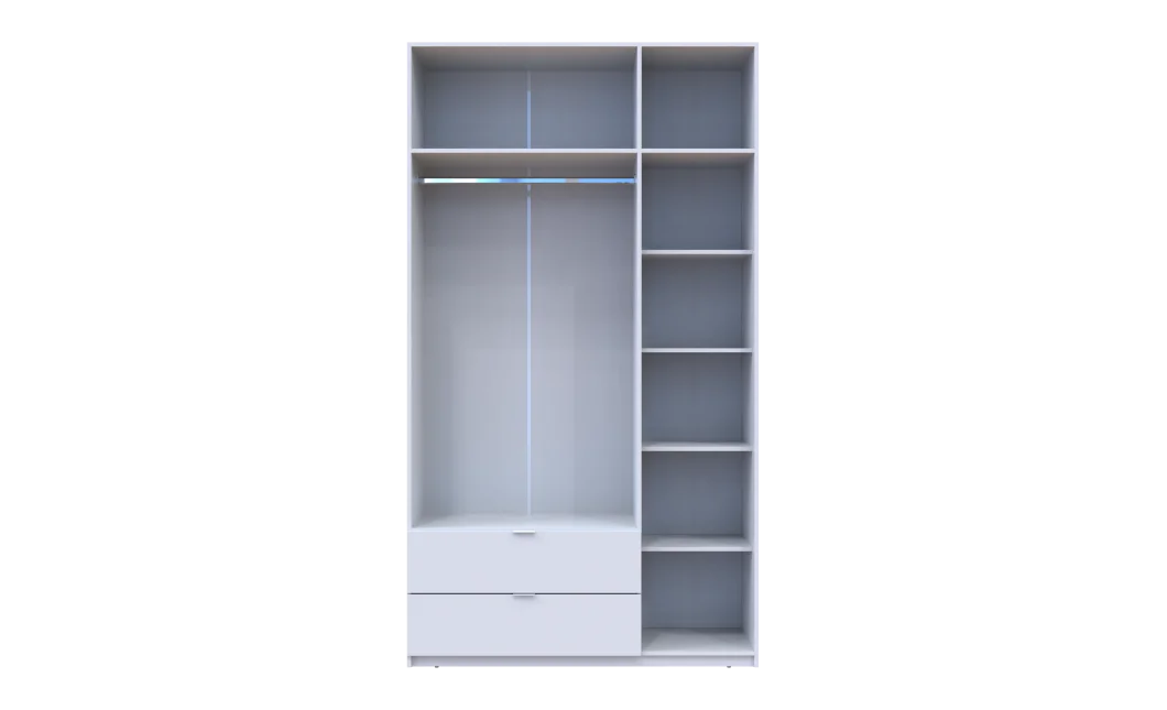 Šatní skříň Lukas Bílý/Bílý 3 dveře 135x50x240 (80737800)