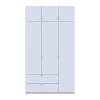 Šatní skříň Lukas Bílý/Bílý 3 dveře 135x50x240 (80737800)