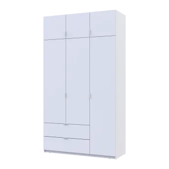 Šatní skříň Lukas Bílý/Bílý 3 dveře 135x50x240 (80737800)