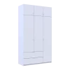 Šatní skříň Lukas Bílý/Bílý 3 dveře 135x50x240 (80737800)