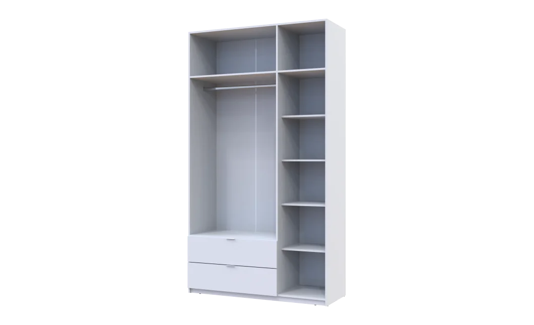 Šatní skříň Lukas Bílý/Bílý 3 dveře 135x50x240 (80737800)