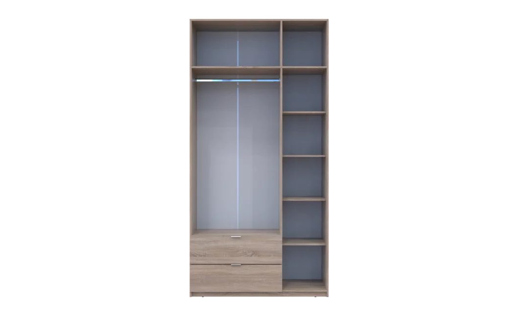 Šatní skříň Lukas Dub Sonoma/Dub Sonoma 3 dveře 120x50x240 (80737799)