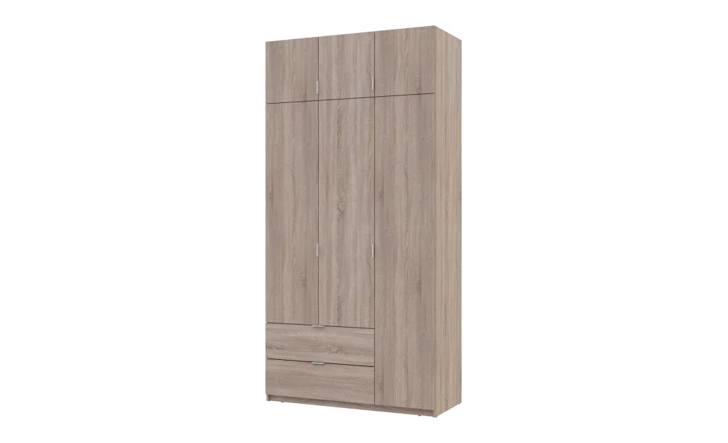 Šatní skříň Lukas Dub Sonoma/Dub Sonoma 3 dveře 120x50x240 (80737799)