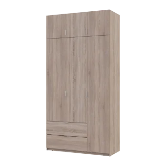 Šatní skříň Lukas Dub Sonoma/Dub Sonoma 3 dveře 120x50x240 (80737799)