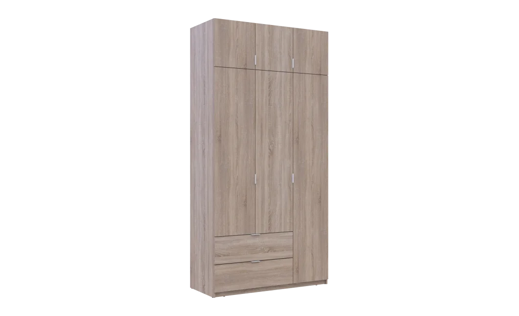 Šatní skříň Lukas Dub Sonoma/Dub Sonoma 3 dveře 120x50x240 (80737799)