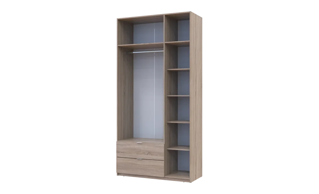 Šatní skříň Lukas Dub Sonoma/Dub Sonoma 3 dveře 120x50x240 (80737799)