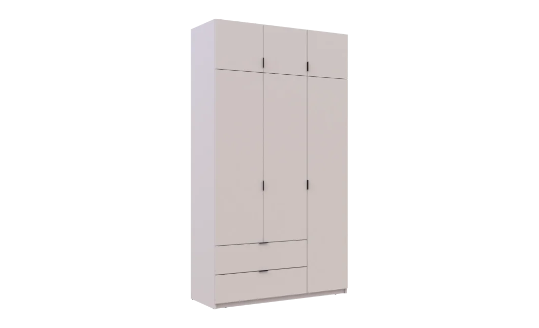 Šatní skříň Lukas Kašmír/Kašmír 3 dveře 135x50x240 (80737802)