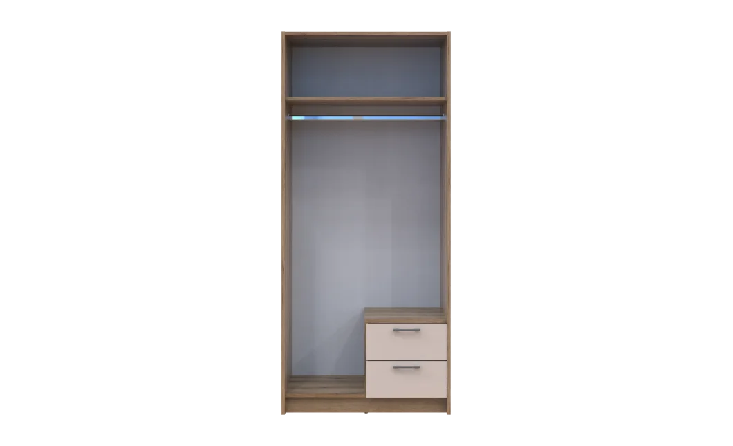 Šatní skříň Doros Rondi Dub Artisan/Kašmír 2 dveře 82x52x195 (80737805)