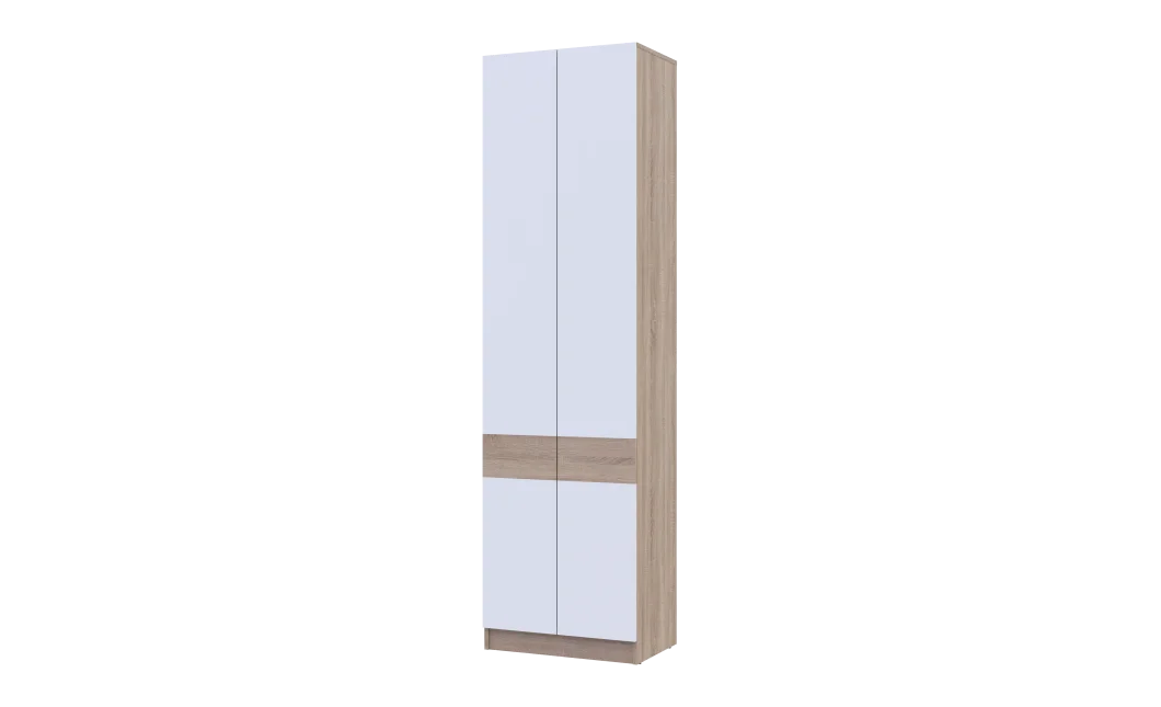 Šatní skříň Sola Dub Sonoma/Bílá dveře 60×40×215 (44900344)