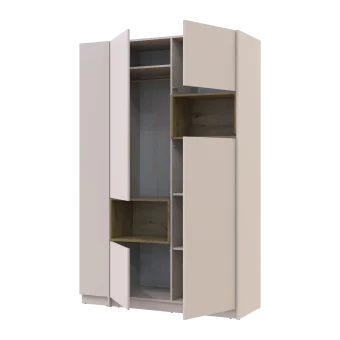 Šatní skříň s výklenkem a regálem Doros Dale Kašmír/Dub Artisan 2 dveře 143,2×52×220 (44900336)