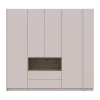 Šatní skříň s výklenkem a regálem Doros Dale Kašmír/Dub Artisan 4 dveře 234×52×220 (44900340)