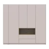 Šatní skříň s výklenkem a regálem Doros Dale Kašmír/Dub Artisan 4 dveře 234×52×220 (44900340)