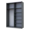 Šatní skříň s posuvnými dveřmi Doros G-Caiser Antracit 2 zrcadla / 3 části 160x60x240 (42005409)
